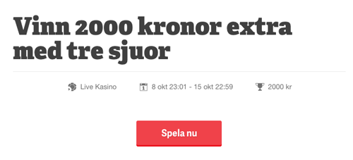 Spela live casino hos Paf