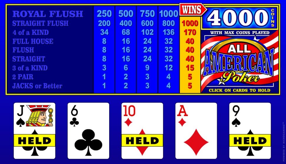 All american videopoker