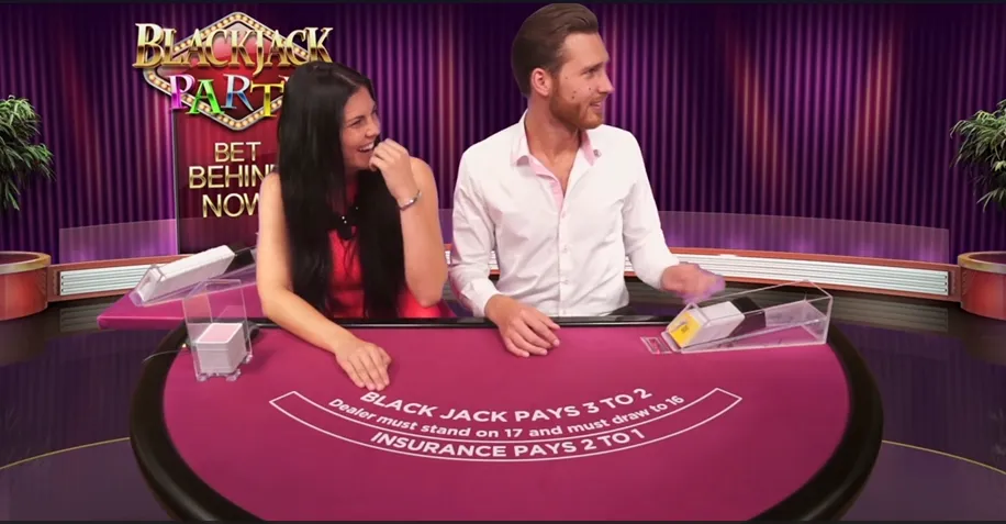 Skärmbild från spelet Blackjack Party.