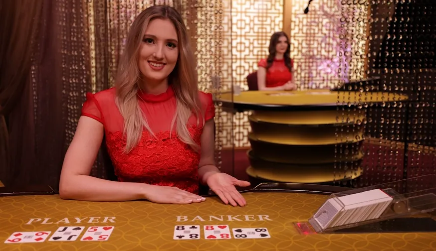Skärmbild från spelet Speed Baccarat Gold.